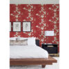 Nicolette Red Floral Trail Wallpaper - Image 3