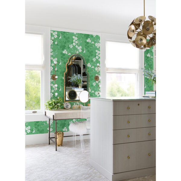 Nicolette Green Floral Trail Wallpaper - Image 3