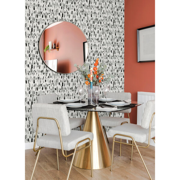 Dwell Black Brushstrokes Wallpaper - Image 2