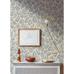 Electra Wheat Leopard Spot String Wallpaper