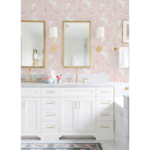 Finnley Pink Inked Fern Wallpaper