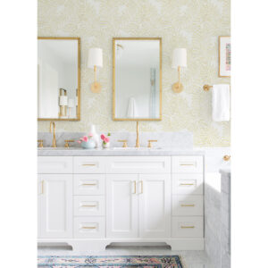 Finnley Yellow Inked Fern Wallpaper