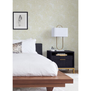 Finnley Yellow Inked Fern Wallpaper