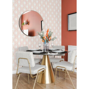 Rion Orange Trellis Wallpaper
