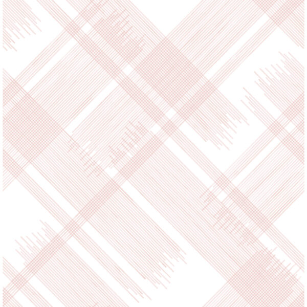 Zag Pink Modern Plaid Wallpaper
