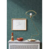 Bentley Teal Faux Linen Wallpaper - Image 2