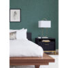 Bentley Teal Faux Linen Wallpaper - Image 3