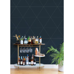 Twilight Black Geometric Wallpaper