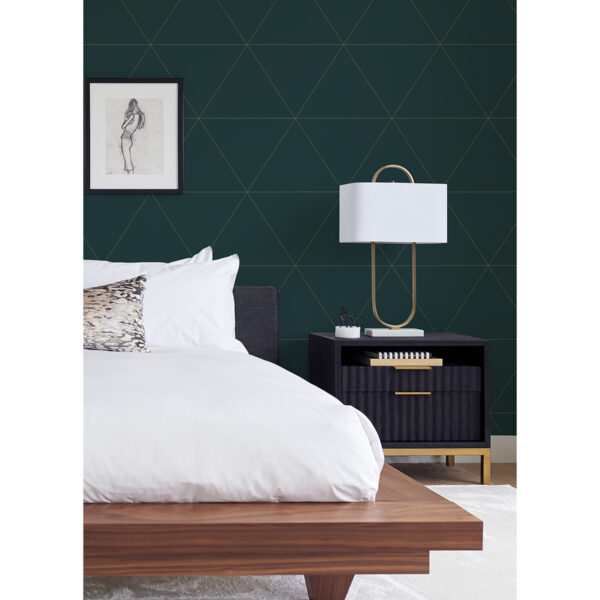 Twilight Indigo Geometric Wallpaper - Image 2