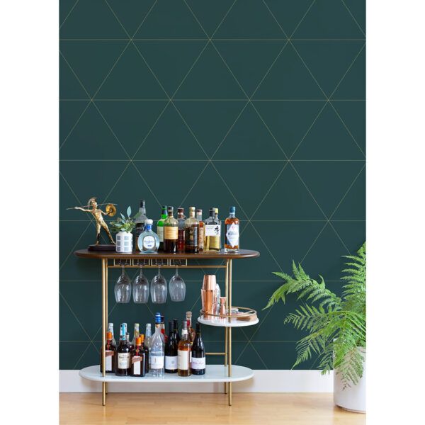 Twilight Indigo Geometric Wallpaper - Image 3