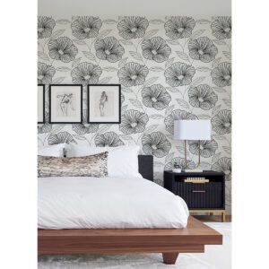 Mythic Black Floral Wallpaper