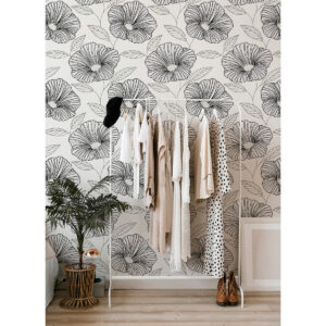 Mythic Black Floral Wallpaper
