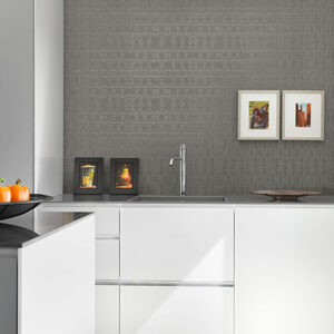 Paititi Sterling Geometric Trellis Wallpaper