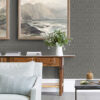Paititi Sterling Geometric Trellis Wallpaper - Image 3