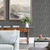 Ziva Silver Metallic Trellis Wallpaper - Image 2