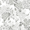 Irina Grey Floral Blooms Wallpaper
