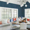 Alorah Navy Wave Wallpaper - Image 3