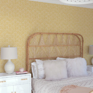 Alorah Yellow Wave Wallpaper