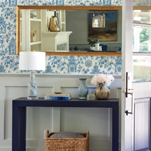 Helaine Blue Pagoda Wallpaper
