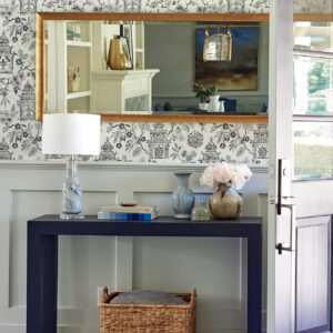 Helaine Charcoal Pagoda Wallpaper