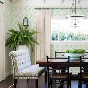 Gallina Green Trellis Wallpaper
