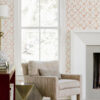Gallina Orange Trellis Wallpaper - Image 3
