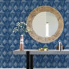 Grady Blue Dotted Geometric Wallpaper - Image 3