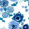 Essie Blue Painterly Floral Wallpaper