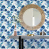 Essie Blue Painterly Floral Wallpaper - Image 2