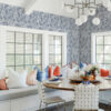 Bannon Blue Leaves Wallpaper - Image 2