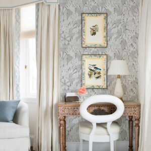 Bannon Grey Leaves Wallpaper