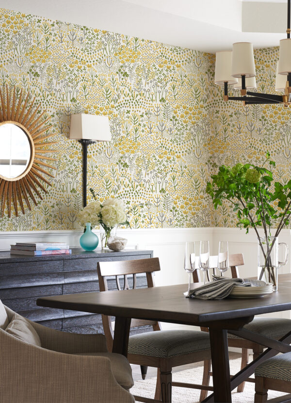 Chilton Yellow Wildflowers Wallpaper - Image 3