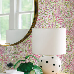 Chilton Pink Wildflowers Wallpaper