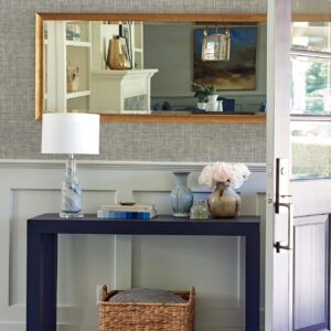 Emerson Grey Faux Linen Wallpaper