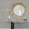 Emerson Grey Faux Linen Wallpaper - Image 3