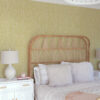 Emerson Yellow Faux Linen Wallpaper - Image 3