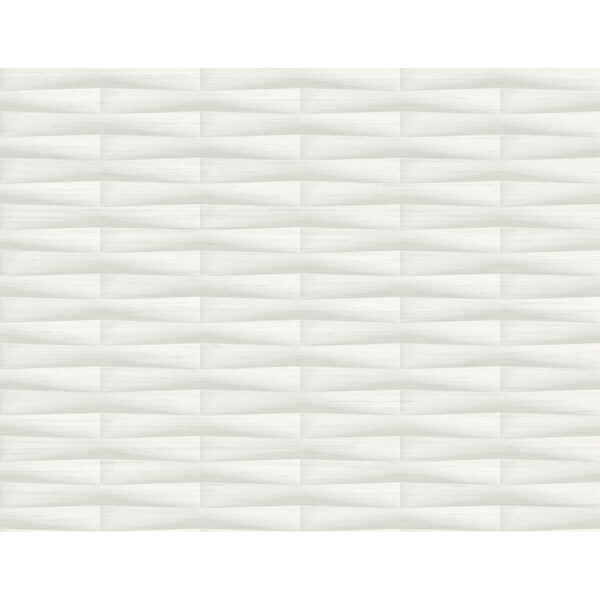 Gator White Geometric Stripe Wallpaper