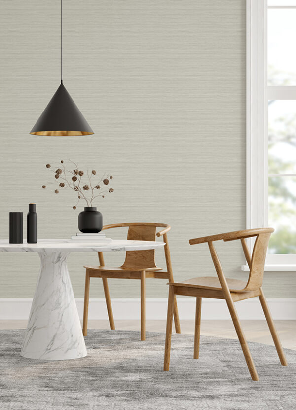 Shantung Slate Silk Wallpaper - Image 2