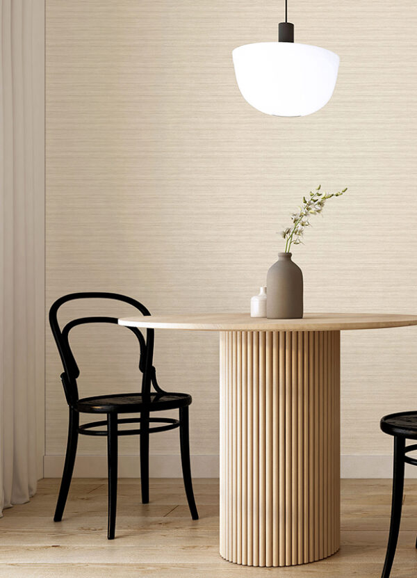 Shantung Beige Silk Wallpaper - Image 2
