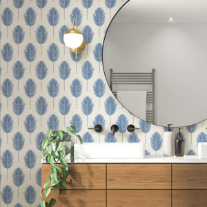 Bali Blue Fern Wallpaper
