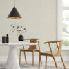 Rushmore White Faux Grasscloth Wallpaper - Image 2
