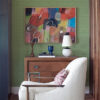 Rushmore Green Faux Grasscloth Wallpaper - Image 2