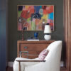Rushmore Black Faux Grasscloth Wallpaper - Image 2
