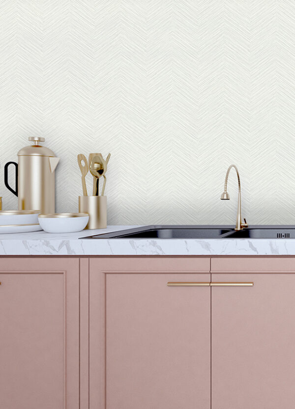 Apex White Weave Wallpaper - Image 3