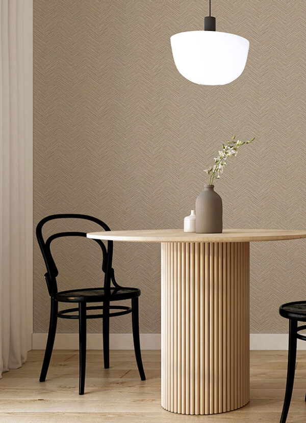 Apex Light Brown Weave Wallpaper - Image 2