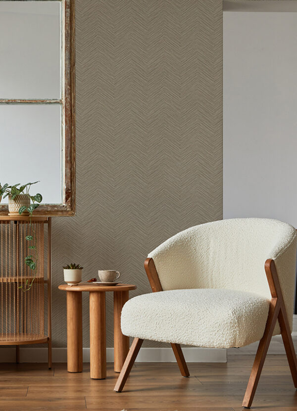 Apex Light Brown Weave Wallpaper - Image 3