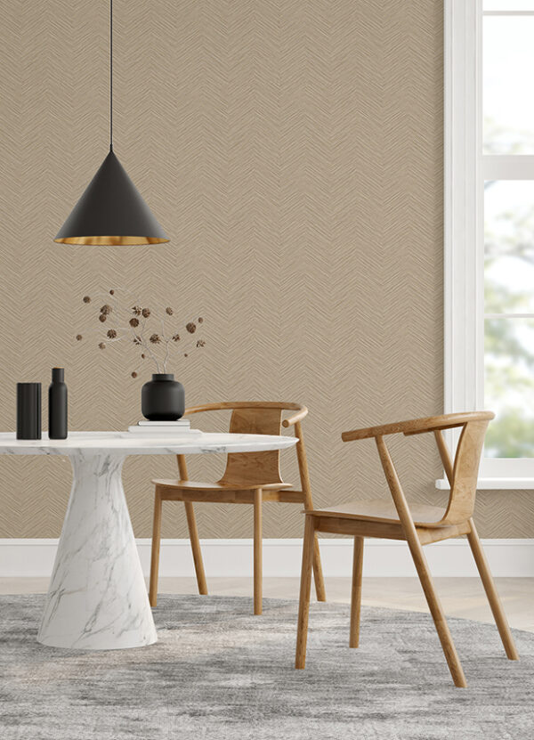Apex Beige Weave Wallpaper - Image 2