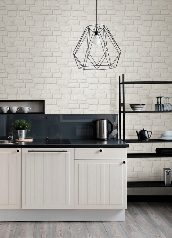 Casablanca White Stone Wallpaper - Image 2