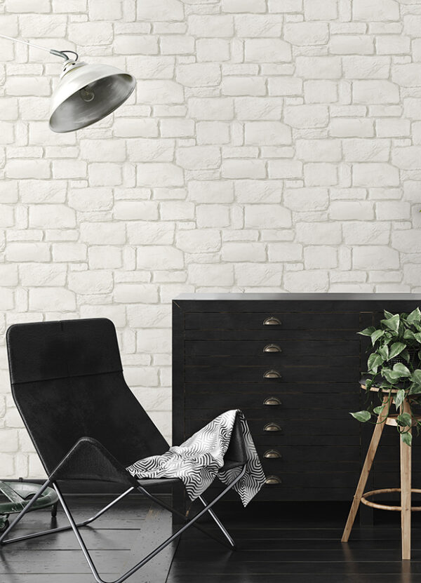 Casablanca Ivory Stone Wallpaper - Image 2
