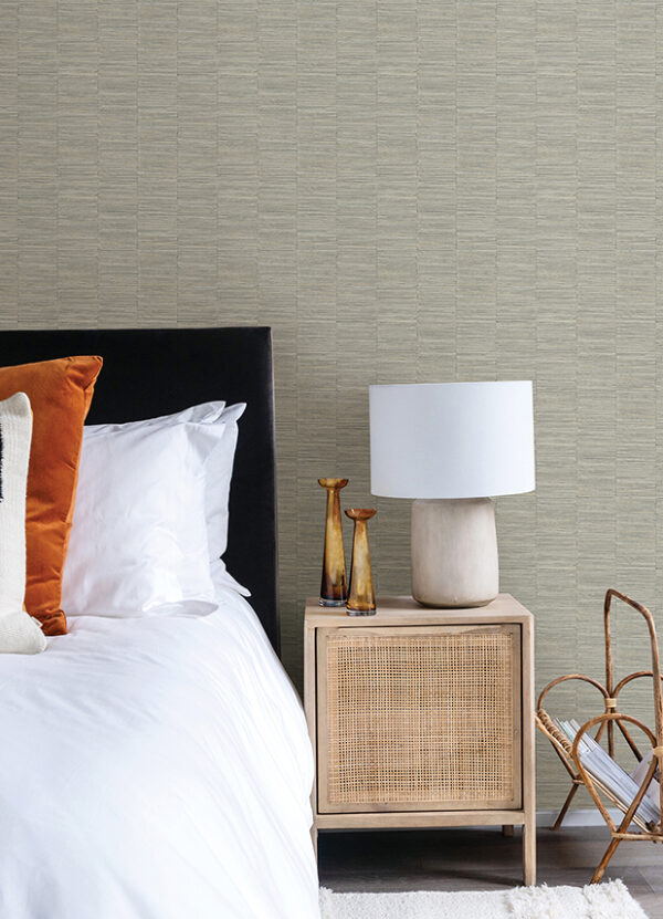 Jenga Grey Striped Column Wallpaper - Image 2
